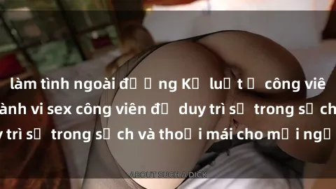làm tình ngoài đường Kỷ luật ở công viên: Chấn chỉnh hành vi sex công viên để duy trì sự trong sạch và thoải mái cho mọi người.